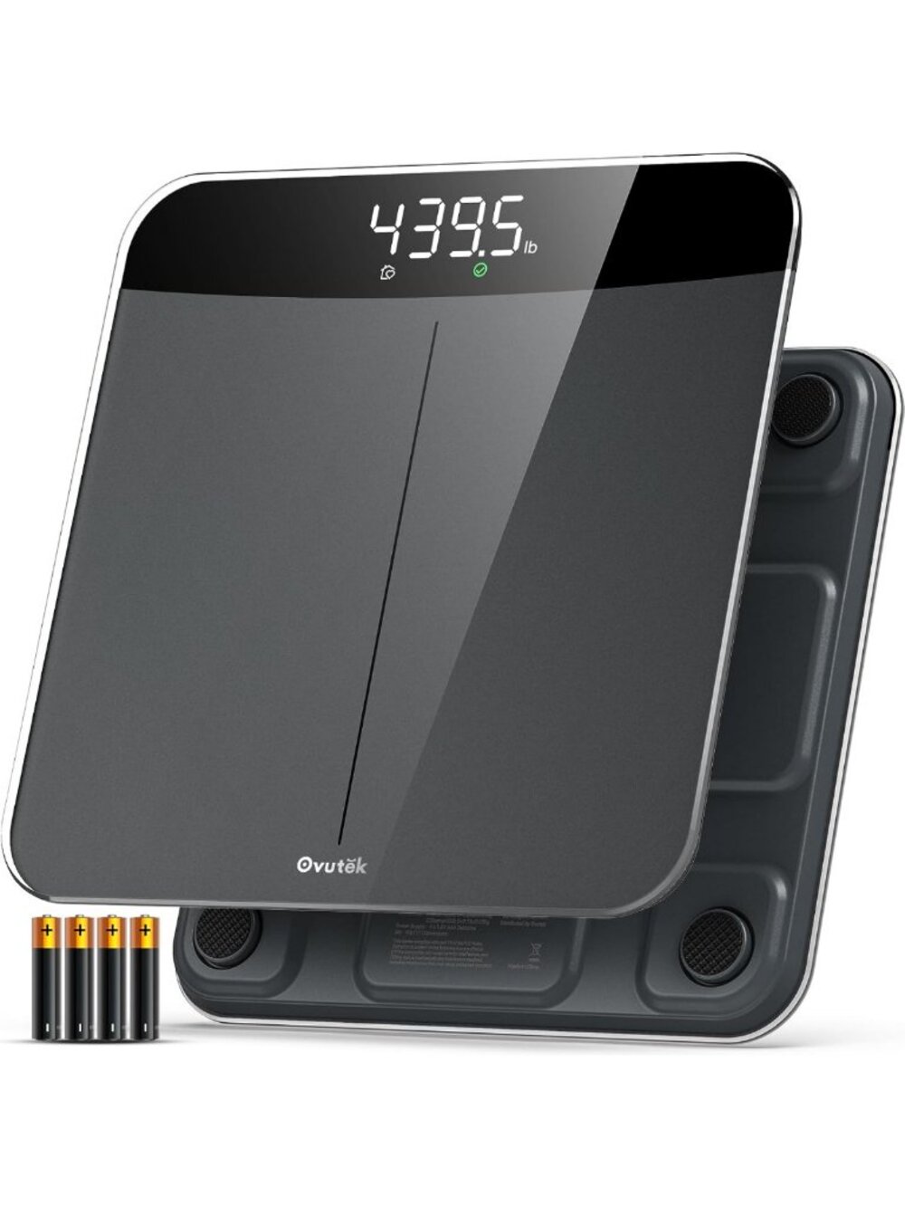 Digital Bathroom Scale 450lb Capacity, Ultra-Precise 0.05lb Accuracy, Sleek